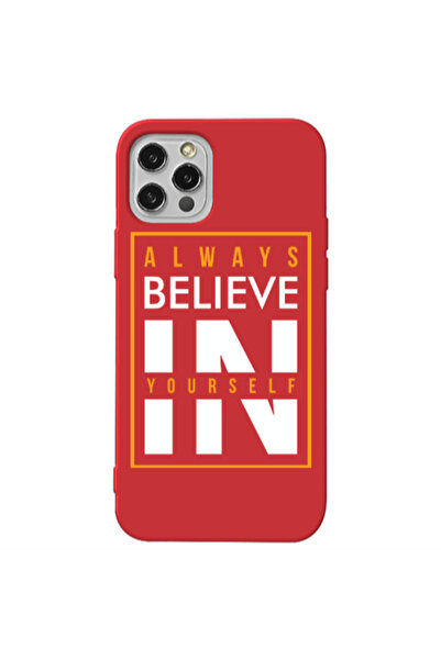 Other Apple iPhone 13 Pro Always Belive Red Colored Silicone TPU Θήκη