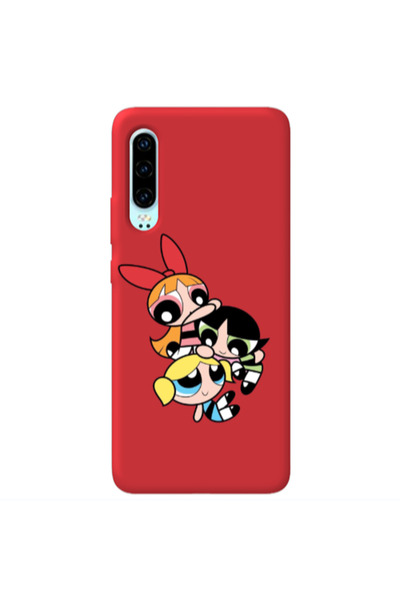 Other Huawei P30 Powerpuff Red Colored Silicone TPU Θήκη