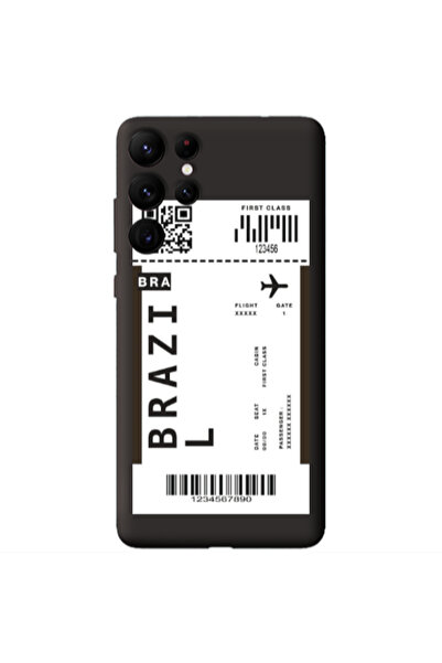 Other Samsung S22 Ultra Brazil BRA Black Colored Silicone TPU Θήκη