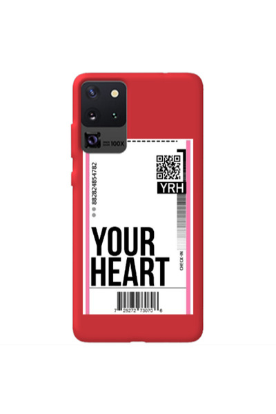 Other Samsung S20 Ultra Your Heart YRH Red Colored Silicone TPU Θήκη