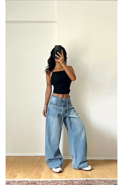 RMWEARCO Ribbon Fit Belted Baggy Trousers