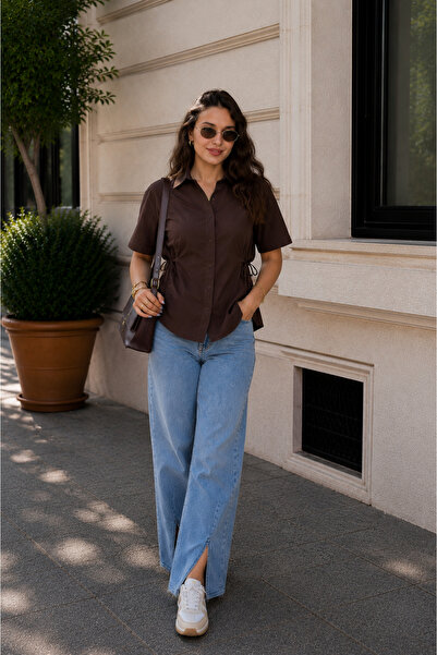 get crazy collection Women's Short Sleeve Shirt with Side Ties