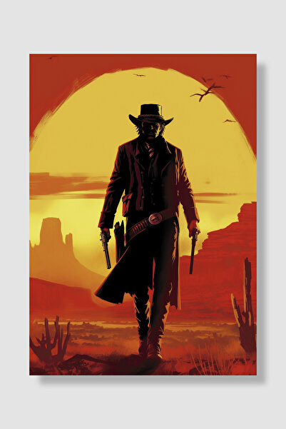 Luna Marissa Poster igre Red Dead Redemption, dvostruki pištolj, kauboj, pust...