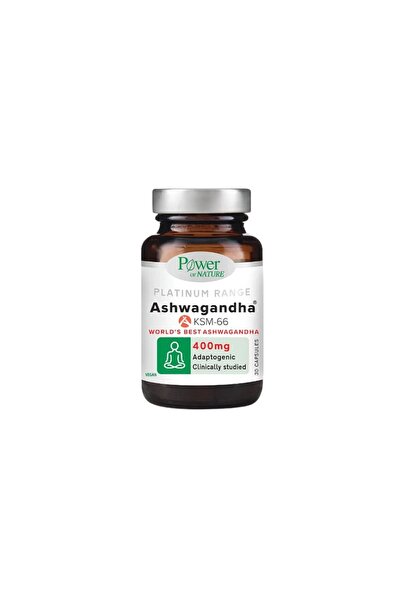 Power Health Πλατινένια Σειρά Ασβαγκάντα KSM-66 400MG 30 Κάψουλες
