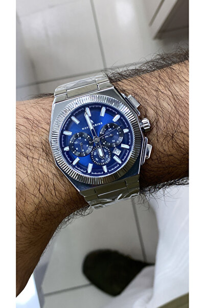 Navimarine Hexagonal Big Case Full Steel Men's Wristwatch with Function