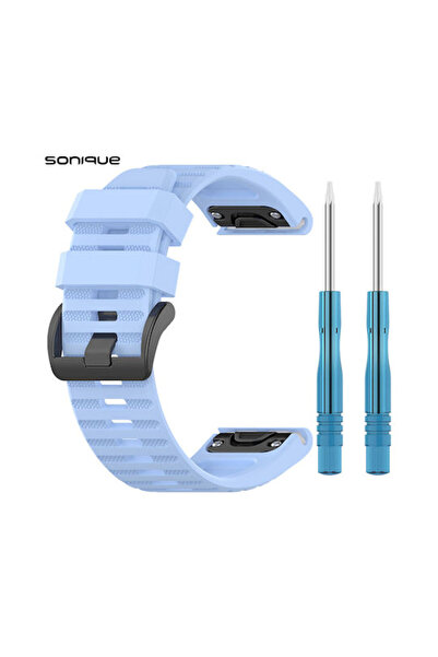 Other Σονίκ Λουράκι Σιλικόνης Ριγέ Λιλά (Garmin Fenix 3/3HR/5X/5X PLUS/6X/6X ...