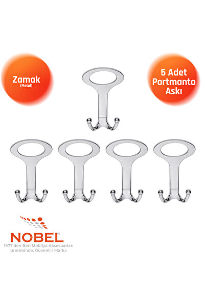 Nobel Melon Açik Portmanto Askısı, Metal Vestiyer Askısı, Krom, Duvar ve Dola...