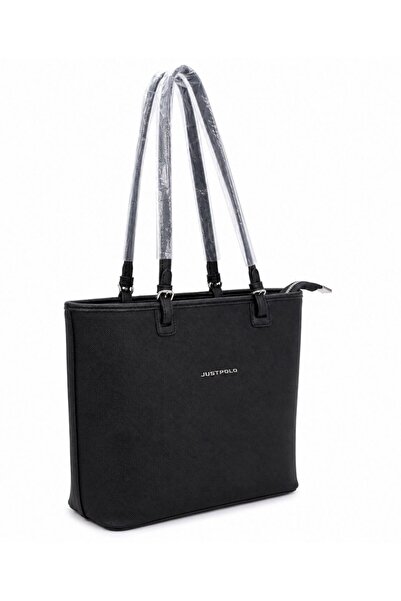 Just Polo Original Women's 5 Compartment Large Shoulder Bag Black