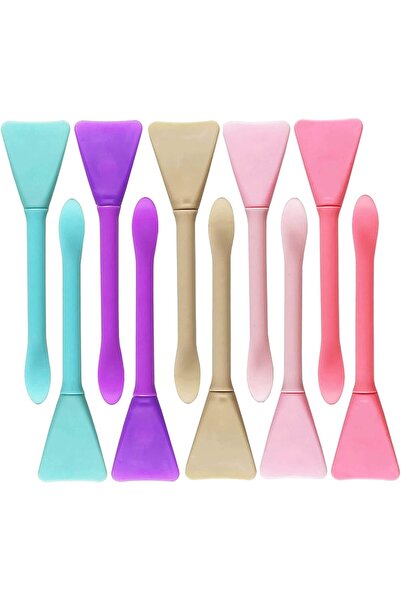 Arabest 10-Piece Silicone Face Mask Brushes,Portable Skincare Spatula,Double-...