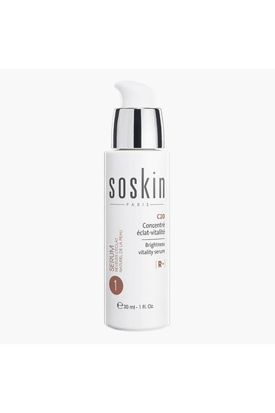 SOSKIN سيروم R+ C20 للإشراق والحيوية - 30 مل