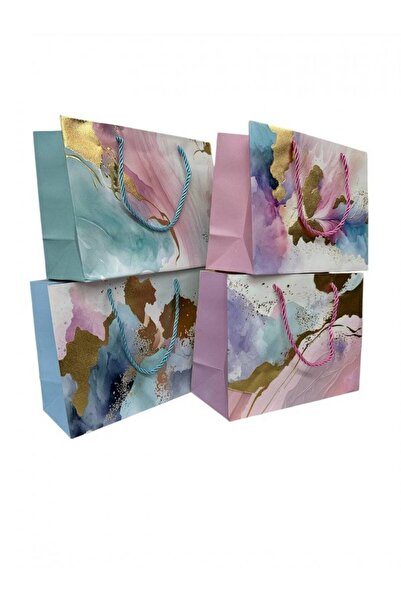OEM Pungi Cadou Pastelate Orizontale 12/set 40x31x12cm Verde