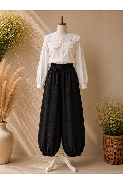 KÜÇÜĞÜM BUTİK Black Fisto Shalwar Trousers