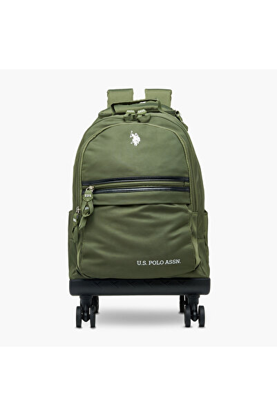 U.S. Polo Assn. US POLO ASSN. Solid Trolley Bag for Kids 8-13 Years with Fron...
