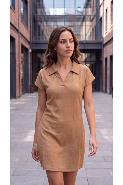 modi Women's Short Sleeve V Neck Wrap Dress