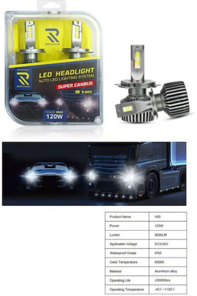 Other Λάμπες Αυτοκινήτου H7 Canbus LED 6000K Ψυχρό Λευκό 60W 1 τεμάχιο