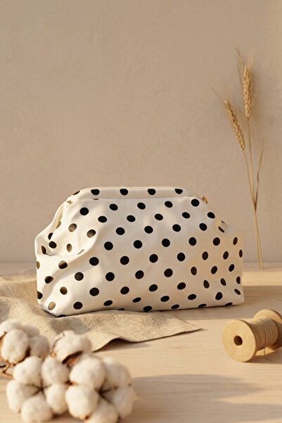 I Love Shoes Talleri White Polka Dot Matte Leather Women's Bag