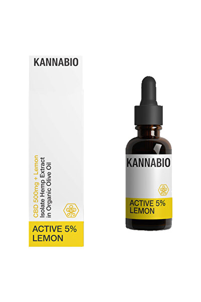 KANNABIO Ενεργές Σταγόνες 5% CBD 500 mg Λεμόνι 10 ml