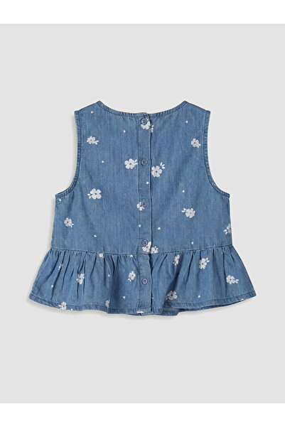 LC Waikiki Floral Girl's Peplum Jean Blouse