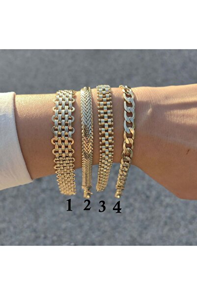 XUPING JEWELRY 14 AYAR ALTIN KAPLAMA TAŞSIZ BİLEKLİKLER-2