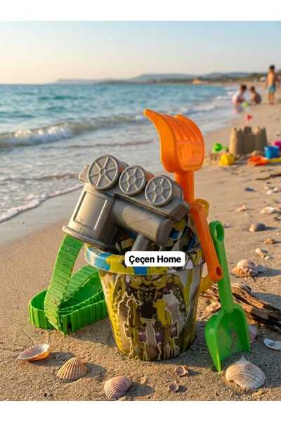 ÇEÇEN HOME 3-Piece Kids Beach Bucket Set - Sea and Sand Play Set Including Sh...