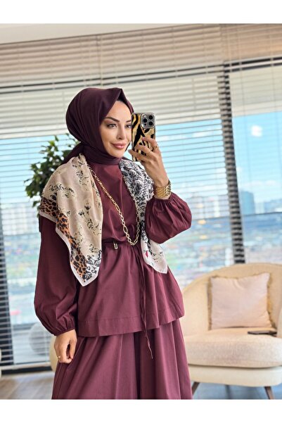 Merwishop بدلة MRW1630 ستروبيز باللون الأحمر الداكن