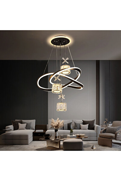 Generic Modern Ring Acrylic Iron Pendant Light