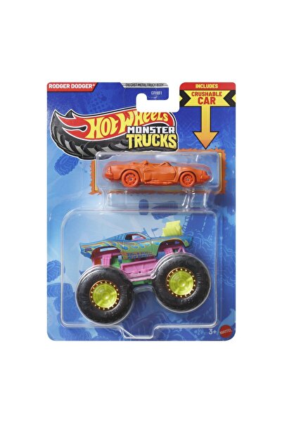 mattel Hot Wheels Monster Truck și Rodger Dodger Mașină Metalică Verde