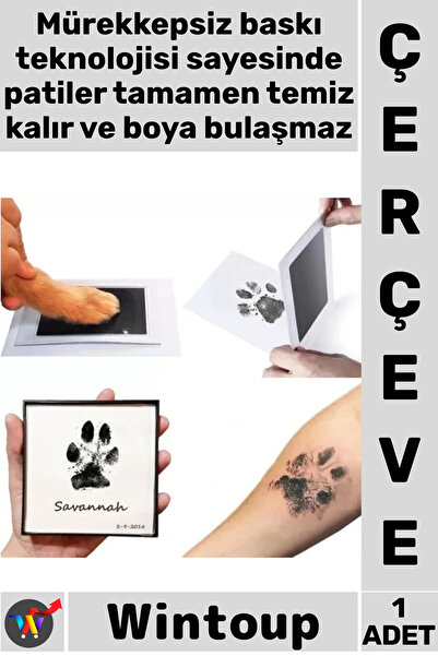 Wintoup # Frame Inkless Printing Kit Pet Memory Gift Safe Cat Dog Paw Print P...