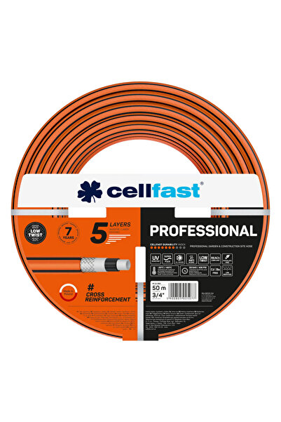 Cellfast ΕΠΑΓΓΕΛΜΑΤΙΚΟΣ εύκαμπτος σωλήνας κήπου 5 στρώσεων, 3/4 ", 50μ, 28 ba...