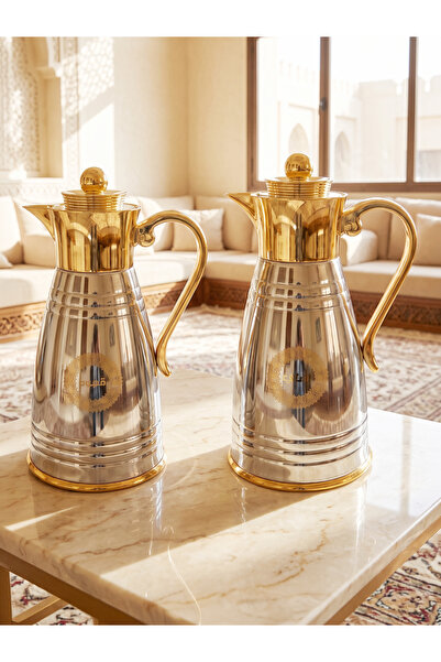 KOZE Trams Tea and Coffee Set 2 Pieces-0.8L and 0.6L