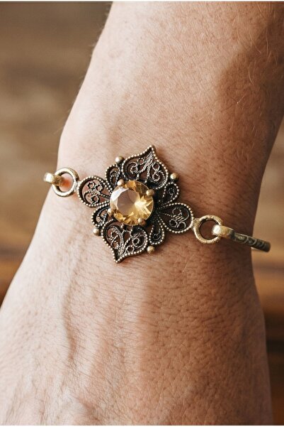 NBS Beautiful Naturel Stones Copper Handcrafted Zultanite Women's Bracelet Vi...