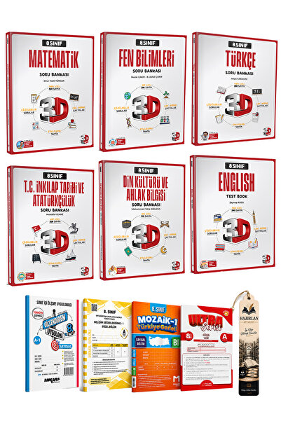 3D Yayınları 8.Sınıf LGS Soru Bankası Seti 6 Kitap | LGS Başlangıç Deneme Set...