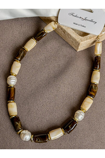 Generic Brand Zr Model Bead Detail Necklace