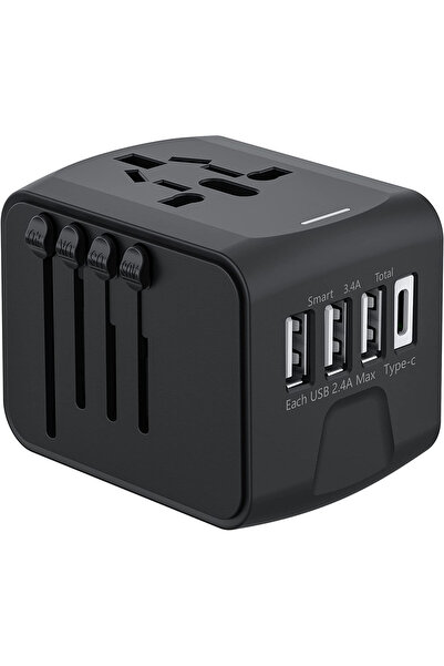 Simply Joy Adaptor universal de călătorie, convertor de priză, Simply Joy, cu...