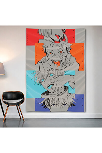 Geek Cultcha Jujutsu Kaisen Sketch Art Wall Covering Wall Tapestry First Qual...