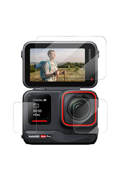 TELESIN Sticlă securizată pentru Insta360 Ace Pro Protecție de înaltă calitat...