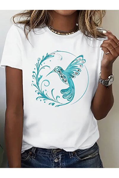 12 HERTZ تي شيرت نسائي من Teediy Hummingbird، مقاس مريح