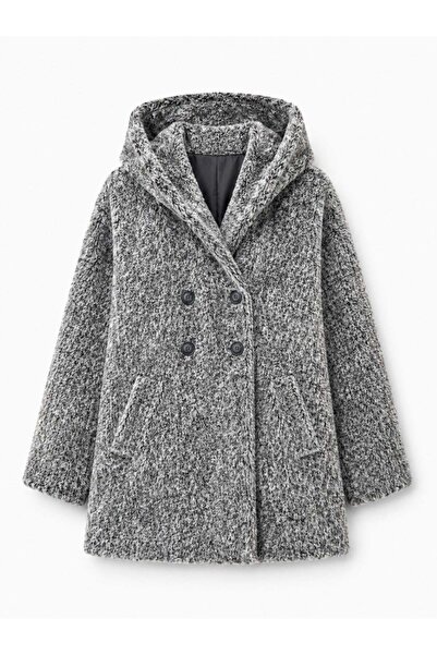 Retrobird Urban Retro Hooded Oversize Jacket Coat Women's Gray