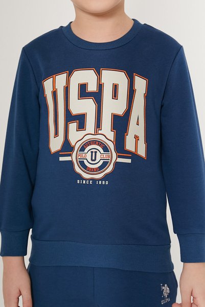 U.S. Polo Assn. BAZA. Set de trening pentru băieți Polo Assn Inclinad Line Albastru închis