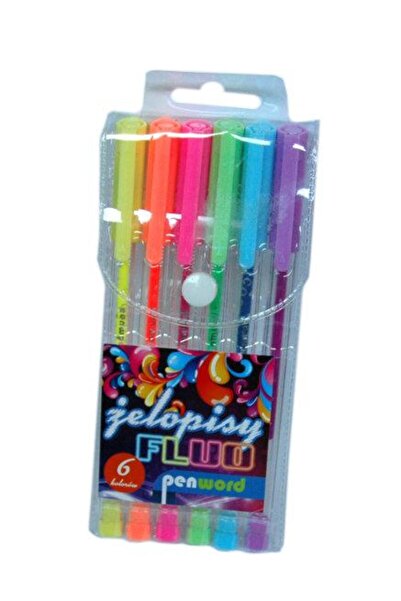 PENWORD Set 6 pixuri Fluo, Penword, Multicolor