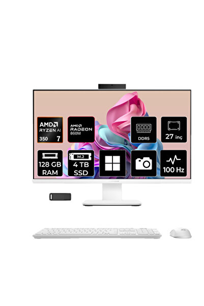 ASUS ExpertCenter P600 Ryzen AI 7 350 128GB RAM 4TB SSD 27" Full HD (1920x108...