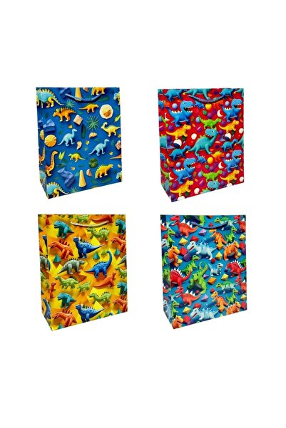 OEM Geanta cadou copii Ju-Piter Dino S multicolor 18x23x10cm hartie 210g
