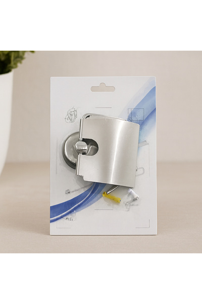 magicool Screw-On Metal Toilet Paper Holder with Wide Cover