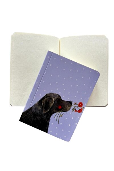 Alex Clark Carnet de buzunar Labrador cu flori, coperta ilustrata, 80 pagini,...
