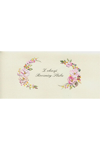 MAK Felicitare aniversara pictata manual multicolor 21.9x12cm cu plic