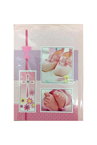 PANORAMA Felicitare de botez Premium B6 037, cu plic, decor floral, Multicolo...