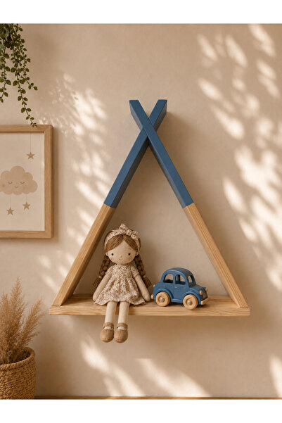 LunaLoveWood Montessori Ahşap Tipi Duvar Rafı - Çocuk & Bebek Odası Dekoratif...