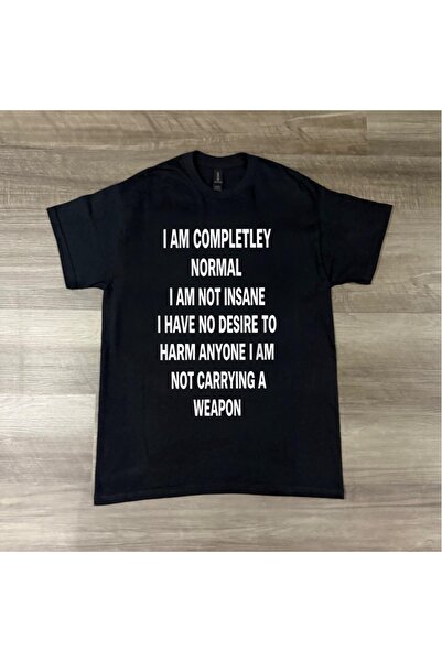 Grafftee Clothing I Am Normal Printed Unisex Oversize T-Shirt