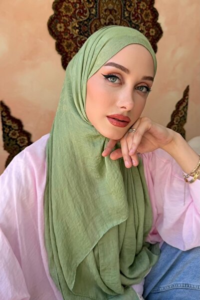 İmajButik Mint Yeşili Pamuklu Jakar Şal