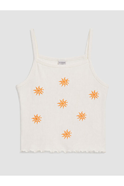 LC Waikiki Strappy Embroidered Girls' Tank Top